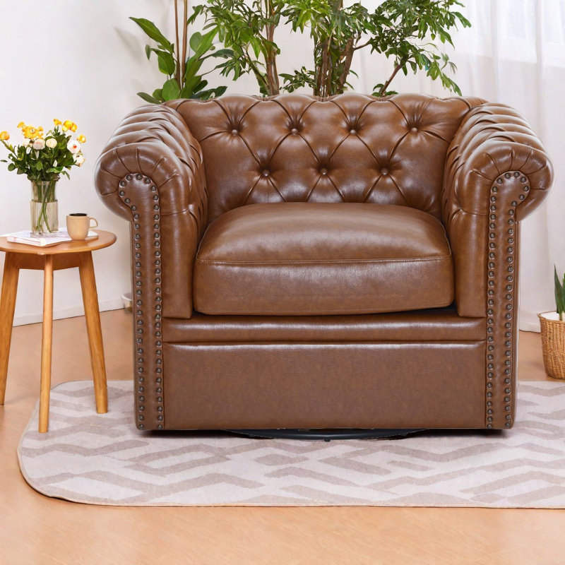 Fauteuil club pivotant Chesterfield