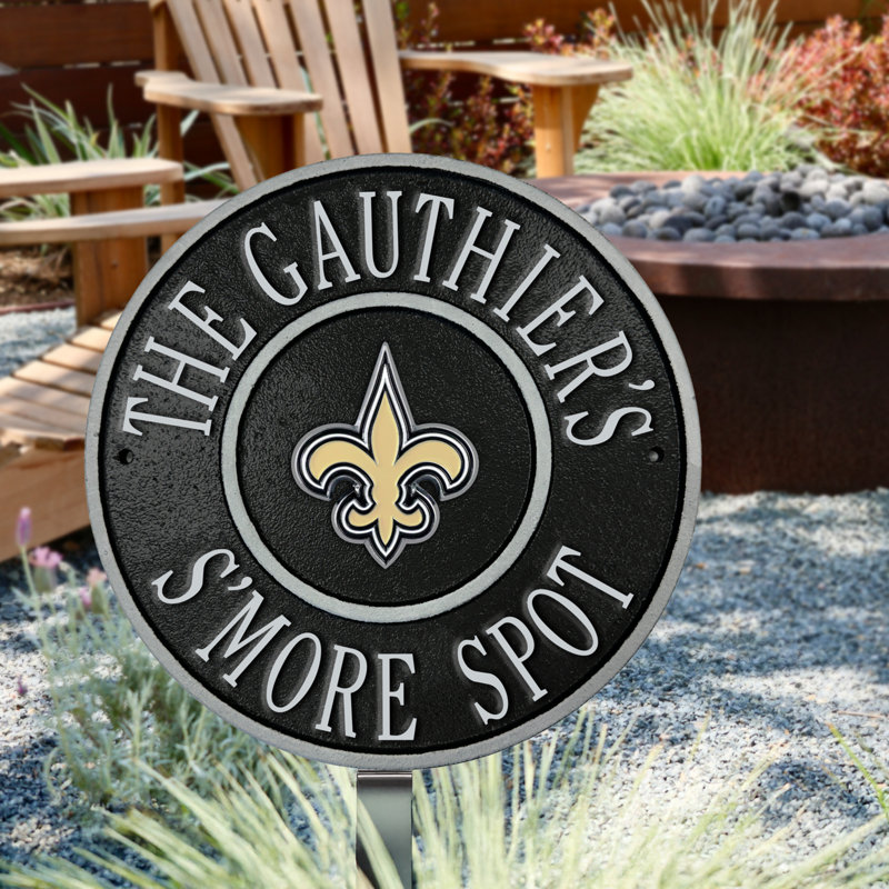 Plaque de logo personnalisée 9 po New Orleans Saints, Saints de la Nouvelle-Orléans, Oui