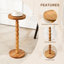 Solid Wood Tray Top Pedestal End Table-1358821445-1358821447