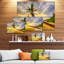 Plage coucher de soleil avec palmier - reproduction de photo sur toile tendue-29505022