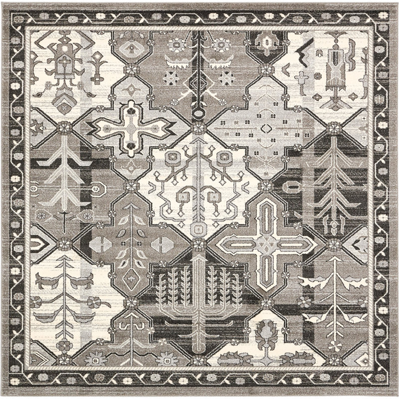 Godina Geometric Indoor Rug, Square 8'
