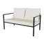 Causeuse d'extérieur en aluminium avec dossier en osier PE et coussin épais pour patio, terrasse, balcon et jardin-46698185