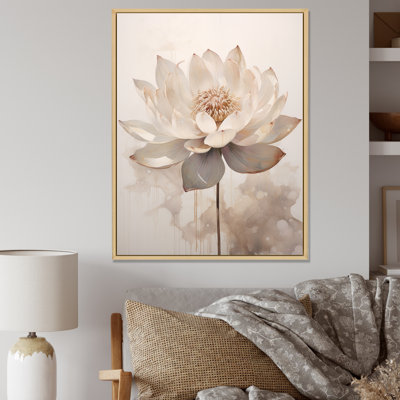 " Beige Lotus Reflections "