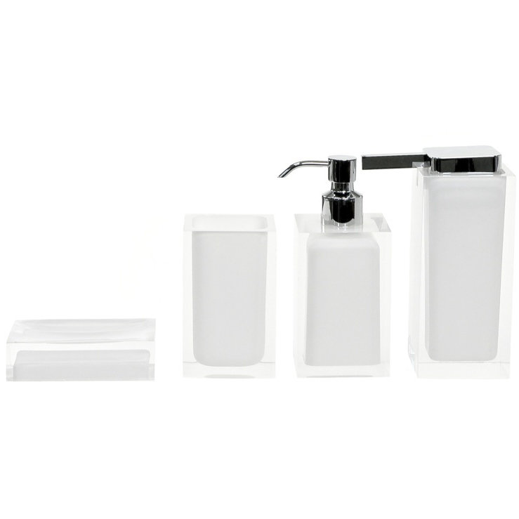 Currahee Bathroom Accessory Set, White