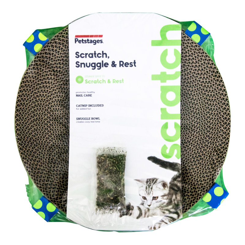 PetStages Scratch, Snuggle & Rest Corrugated Cat Scratcher With Catnip