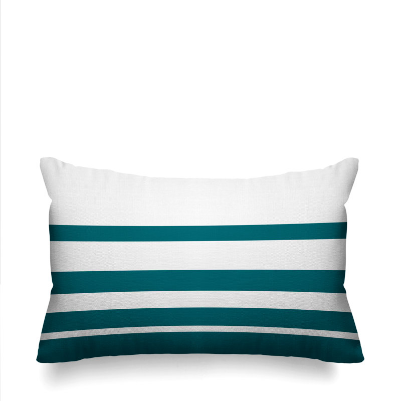Tanner Stripes Indoor/Outdoor Throw Pillow, Green