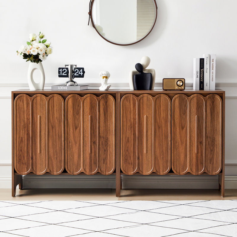 30.7" Wavy 2-Door Accent Cabinet 
