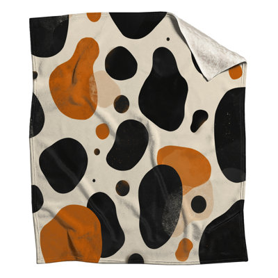 Couvertures abstraites de formes orange et noires