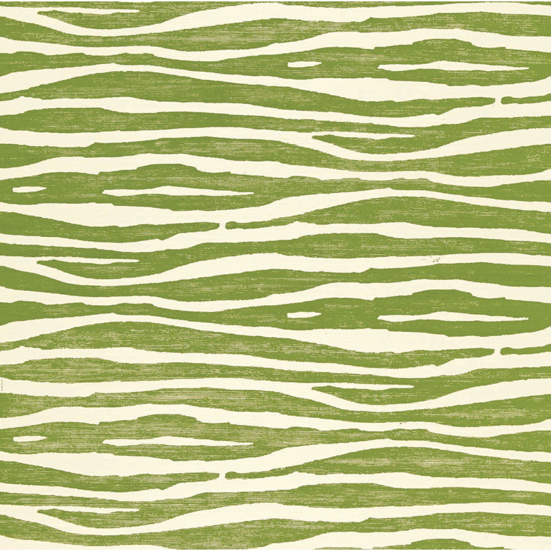 Schumacher x Celerie Kemble Ripple Sisal Wallpaper, Grass