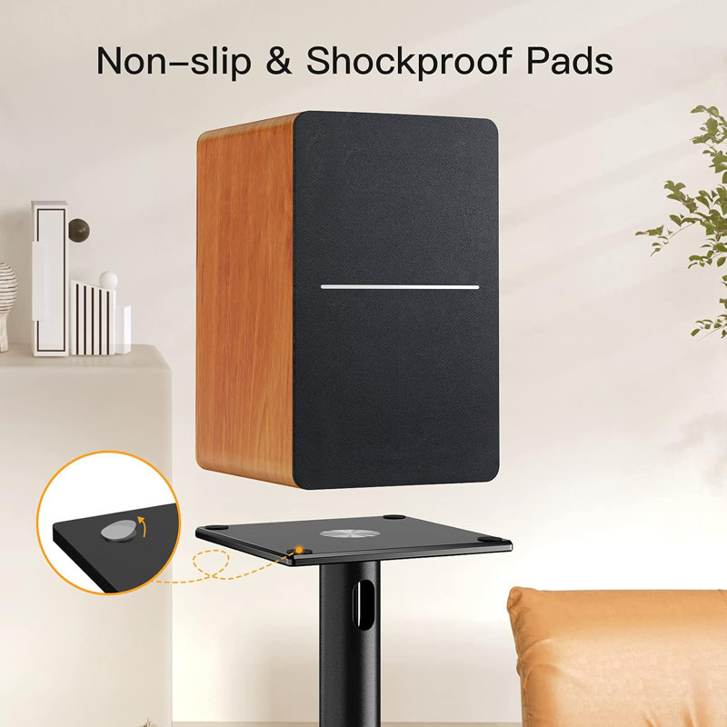 Universal Speaker Stands for Surround Sound up to 22lbs - 28 Inch Bookshelf Speaker Stands