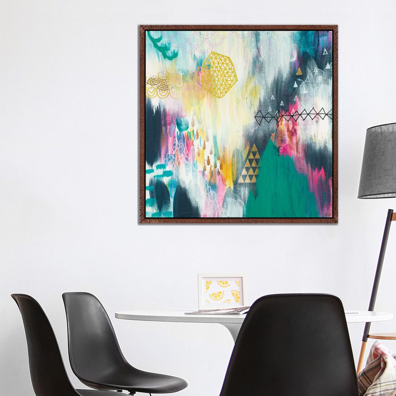 Flamingo Squared by Albert Koetsier - Gallery-Wrapped Canvas Giclée on Canvas, Classic Wood Framed
