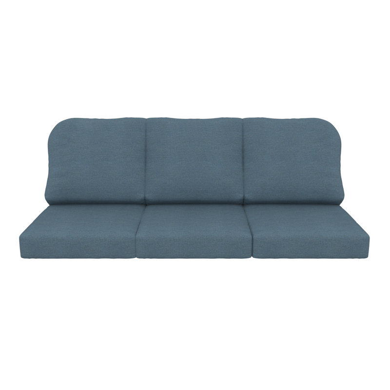 Outdoor Sunbrella® 3 Seater Sofa Cushions, Spectrum Denim Sunbrella® Plainweave