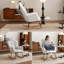 Fauteuil berçant et oscillant rembourré Teddy-1734800526