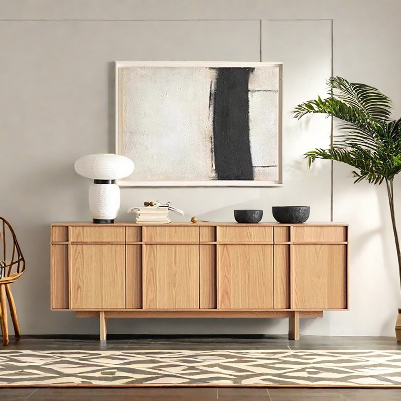 Solid Wood Dining Sideboard, 30.7" H x 70.9" W x 15.7" D