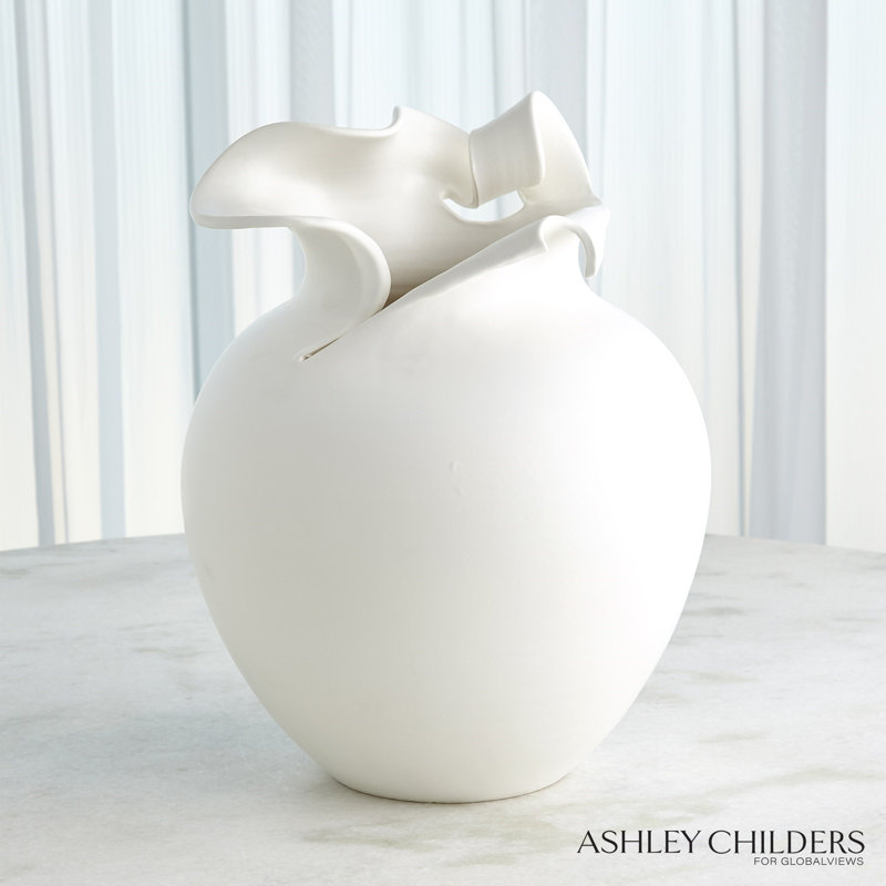 Charlotte Vase-White