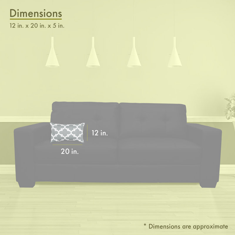 Trellis Geometric Outdoor Reversible Throw Pillow