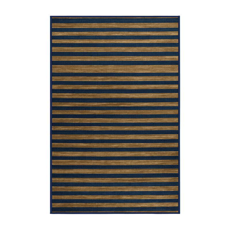 Machine Washable Horizontal Stripes Gray Area Rug, Runner 2' x 5'