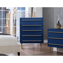 Lucreta 47.8'' W 7 - Drawer Dresser Everly Quinn Color: Blue