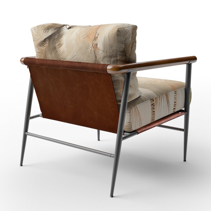 Chaise avec accoudoirs rembourrée Minimalisme, Noir