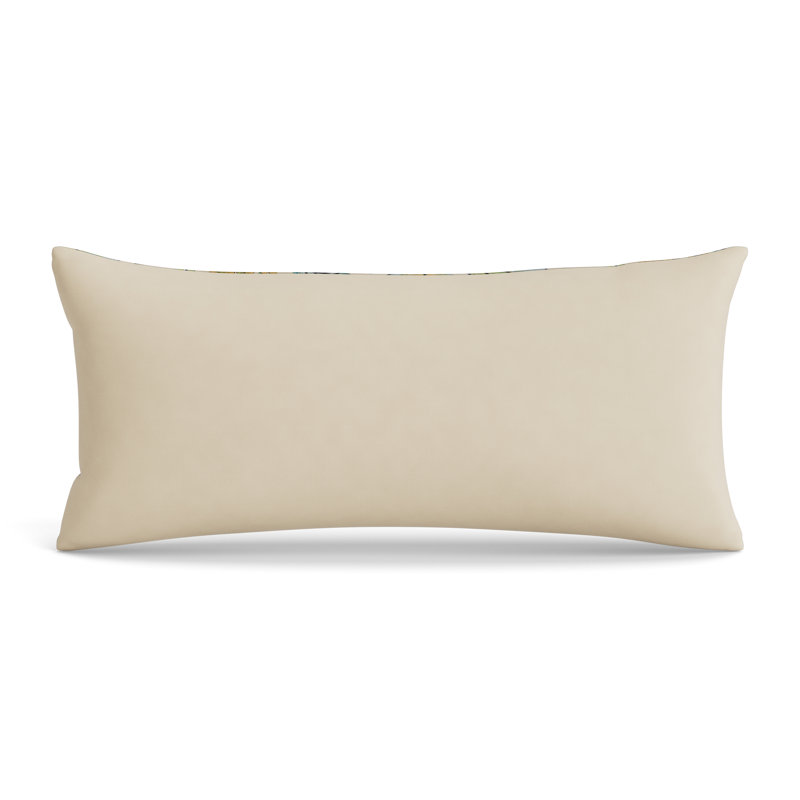Lanai Embroidered Cotton Reversible Throw Pillow