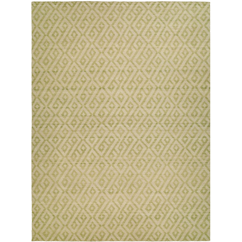 Wool Geometric Indoor Rug, Rectangle 4' x 6'