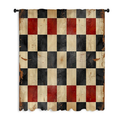 Rideaux de fenêtre abstraits, voilages et voilages abstraits - 1 panneau-12151-Le rideau occultant filtre beaucoup de lumière-12151