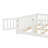Queen Size Bed Floor Bed With Safety Guardrails And Door For Kids, White-533929791-533929790