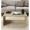 Modern Coffee Table, 35.4 x 16.3 x 23.4 inches | 100% Melamine Coated Particle Board, Thickness: 0.7 inches | Stylish Solid Beige Design, Perfect for Living Room & Contemporary Spaces