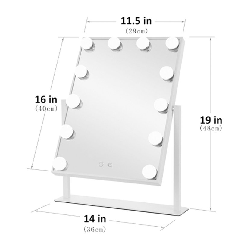 Onay Square Freestanding Makeup / Shaving Mirror