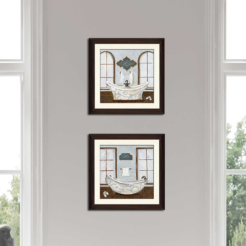 Villa Bath II' Print Under Glass