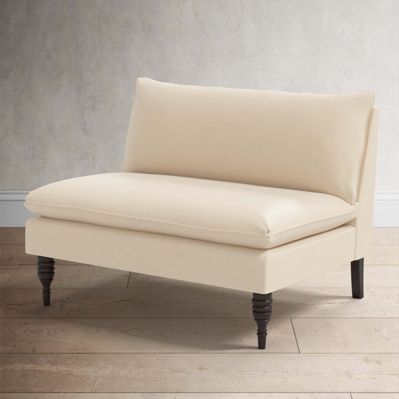 Varick Upholstered 47'' Settee, Classic Pearl Performance Velvet