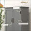 Armoire de cuisine, rangement de 48,5 po de style campagnard gris avec 2 tablettes réglables 4 portes en lambris | Panneau de fibres à densité moyenne