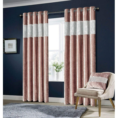 Diamante Crushed Eyelet Curtains