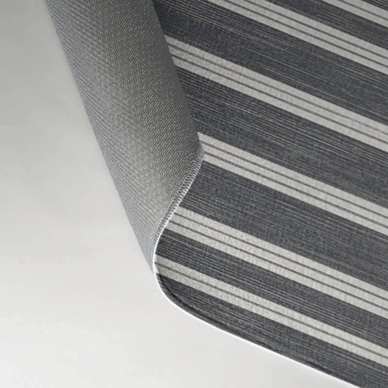Tapis intérieur / extérieur gris HorizontalStripes, Rectangle 9 pi x 12 pi