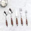 Ensemble de couverts en acier inoxydable 20 pièces pour 4 personnes, ensemble de couverts 18/10 avec finition polie miroir et conception de rivets, couverts allant au lave-vaisselle pour tous les jours et repas formels