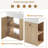 21.6" Floating Bathroom Vanity with Ceramic Basin
