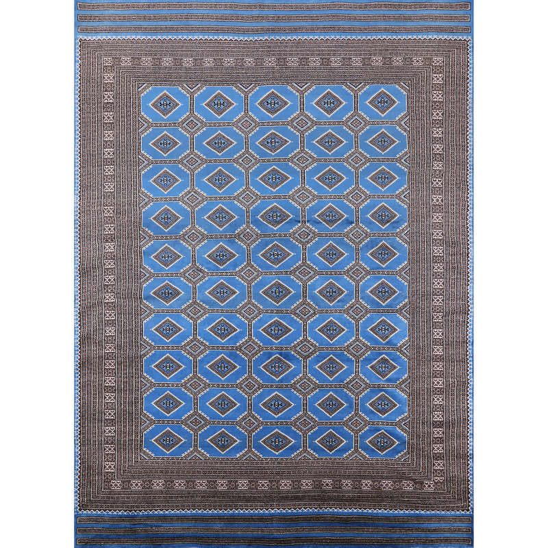 Tapis bleu / gris Caruthersville, Rectangle 2 pi x 4 pi