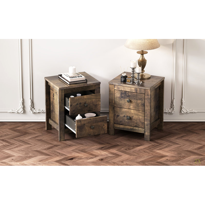 Table de chevet en bois Farmhouse