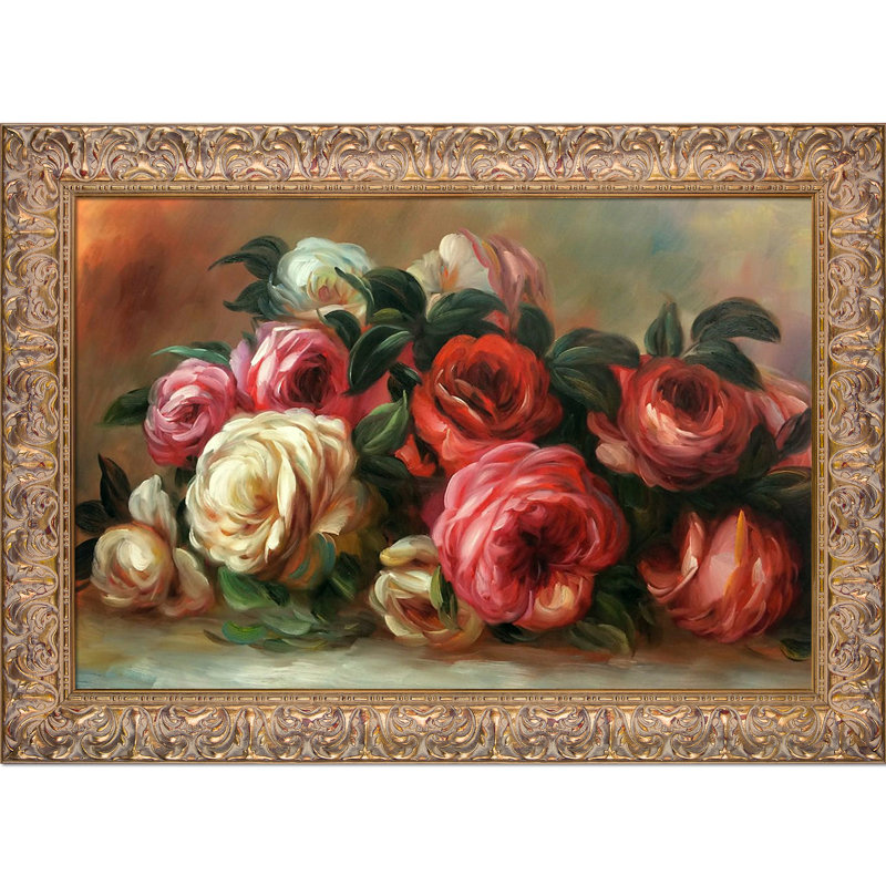 « discarded roses » par pierre-auguste renoir image, reproduction d’art sur toile, H 31 po x l 43 po x P 2 po, Patine Espana