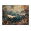 Jouant des phoques dans un paysage de corail II - art mural bois de phoque - sur bois de pin naturel-944791071