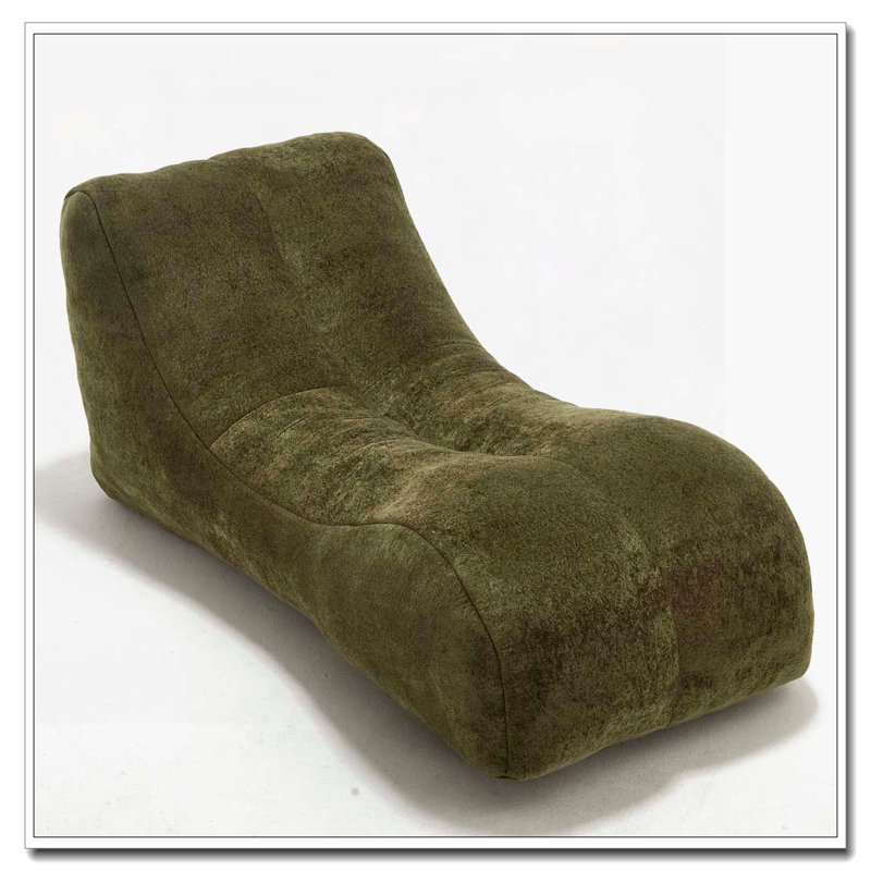 Pouf rembourré, Vert olive
