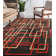 Tapis brun à motif abstrait Jep