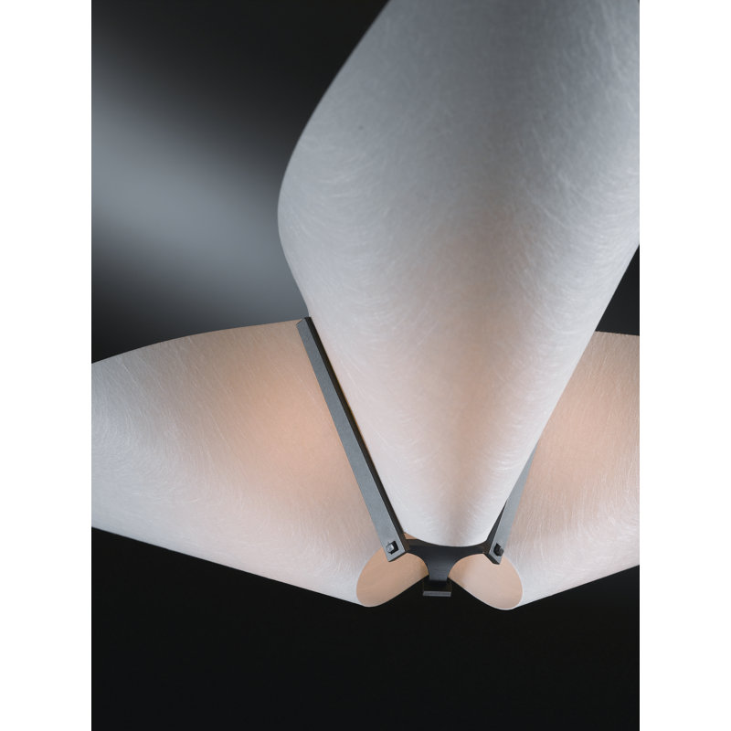 Kirigami 3 - Light Unique/Statement Geometric Chandelier, Opaque Black