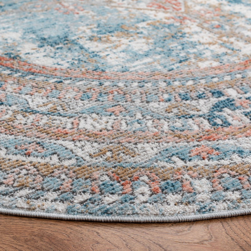 Quiogue Performance Oriental Rug, Round 6'7"
