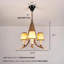 Lustre suspendu de style chalet avec abat-jour en bois de cerf