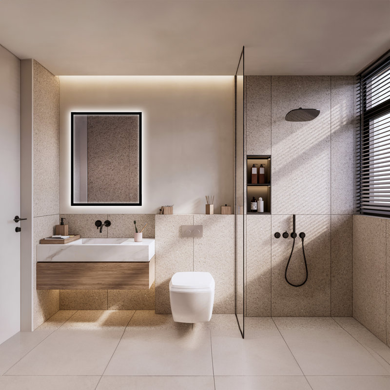 Jabrel Aluminum Rectangle LED Mirror