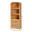 Bibliothèque à 2 tiroirs et 3 tablettes ouvertes Lucca Honey au fini brun, H 67,46 po x l 22,91 po x P 13,67 po