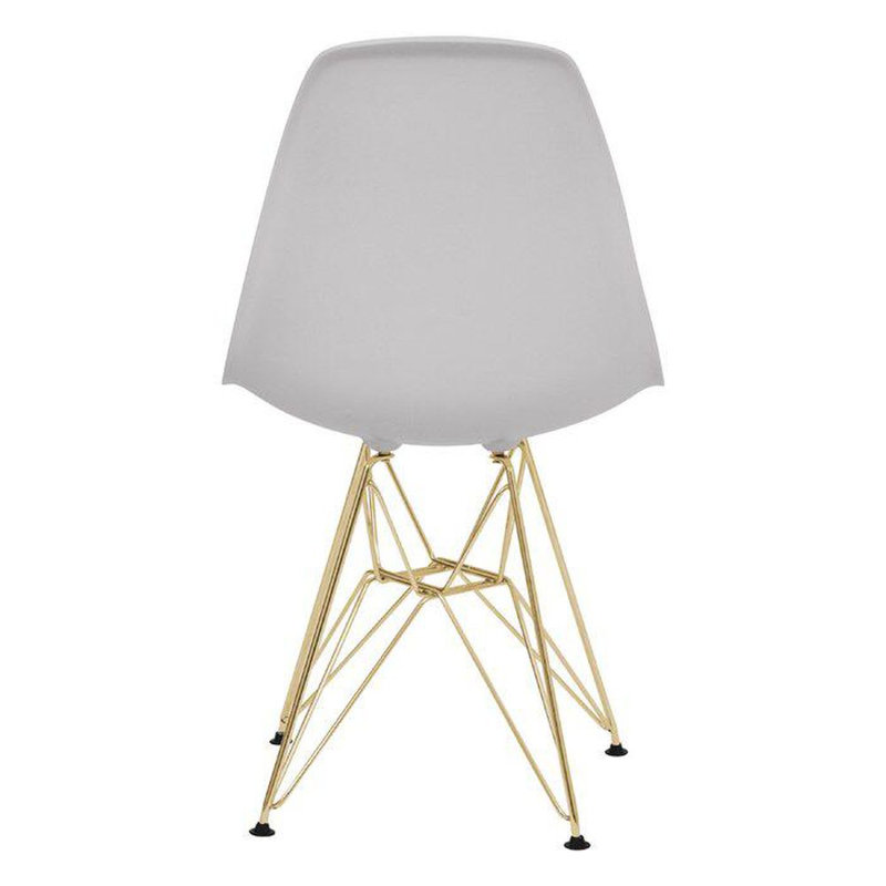 Chaise d'appoint Loie Pays-Bas, Gris moyen, Doré, 4