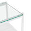 Ensemble de 3 tables basses et tables de bout, table en verre trempé avec panneau de fibres à densité moyenne, tables modernes pour le salon, verre transparent-121051228-121051229