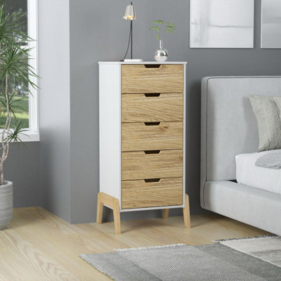 Commode verticale 5 tiroirs 5 tiroirs, commode pour la lingerie, commode d'armoire, commode de chambre à coucher, 5 tiroirs